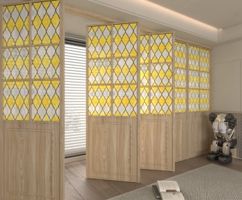 Modern Wooden Screen Partition-ID:336368087