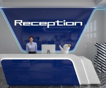 Modern Reception Desk-ID:607935914