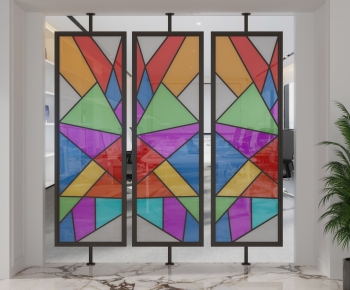 Modern Glass Screen Partition-ID:119700447