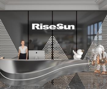 Modern Office Reception Desk-ID:875243906