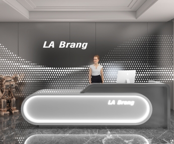 Modern Office Reception Desk-ID:745281938