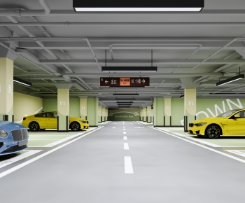 Modern Underground Parking Lot-ID:753730069