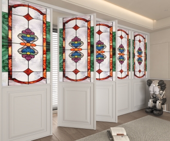 Modern Wooden Screen Partition-ID:567750935