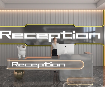 Modern Office Reception Desk-ID:473052986