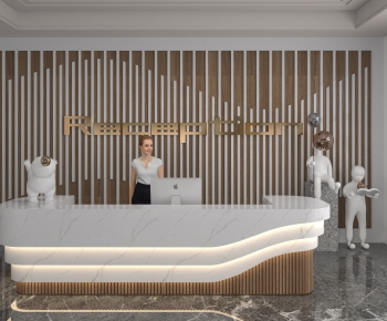 Modern Office Reception Desk-ID:956969982