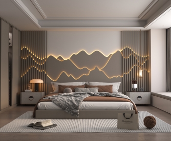 New Chinese Style Bedroom-ID:255151032