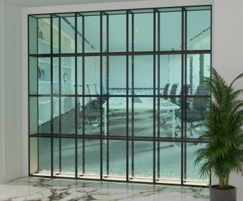 Modern Glass Screen Partition-ID:663820035