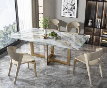 Modern Dining Table And Chairs-ID:990329035