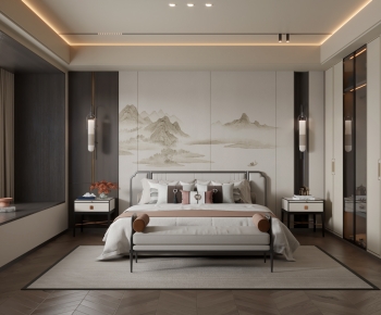 New Chinese Style Bedroom-ID:571362976