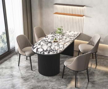 Modern Dining Table And Chairs-ID:477317094