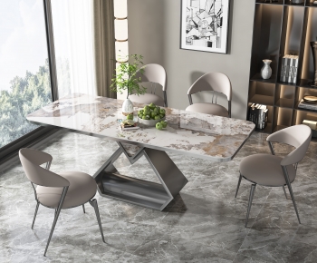 Modern Dining Table And Chairs-ID:791270975