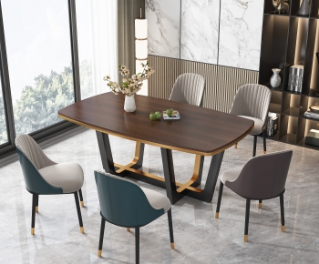 Modern Dining Table And Chairs-ID:963078987