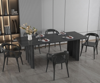 Modern Dining Table And Chairs-ID:634820587