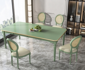 French Style Dining Table And Chairs-ID:580286035