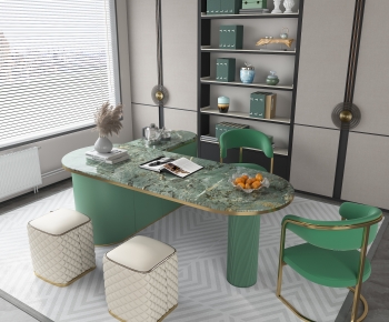 Modern Computer Desk And Chair-ID:125811143