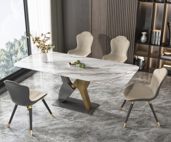 Modern Dining Table And Chairs-ID:721234085