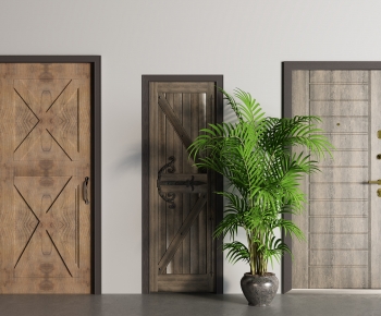 Modern Solid Wood Door-ID:414109958