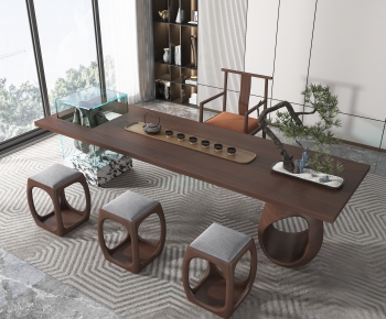 New Chinese Style Tea Tables And Chairs-ID:397938015