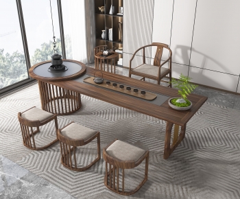 New Chinese Style Tea Tables And Chairs-ID:670705086