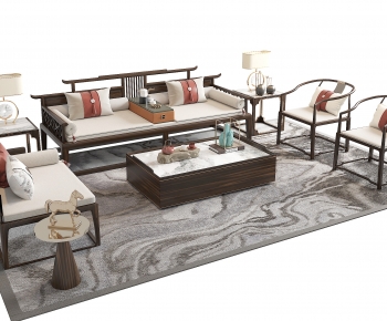 New Chinese Style Sofa Combination-ID:625706911