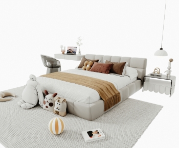 Modern Double Bed-ID:942208058