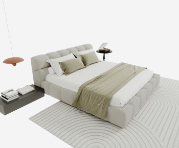 Modern Double Bed-ID:195799117