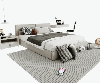 Modern Double Bed-ID:417644022