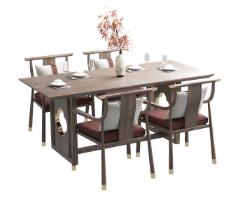 New Chinese Style Dining Table And Chairs-ID:429843903