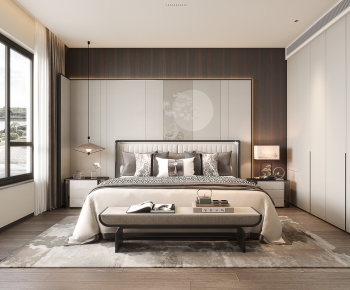 New Chinese Style Bedroom-ID:616060025