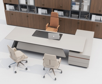 Modern Office Desk And Chair-ID:812144997