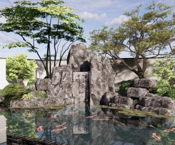 New Chinese Style Rockery Waterscape-ID:582432998