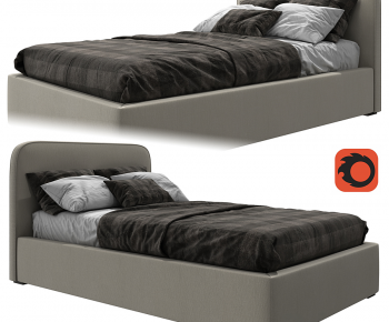 Modern Single Bed-ID:915049082