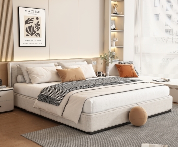 Modern Double Bed-ID:993824017