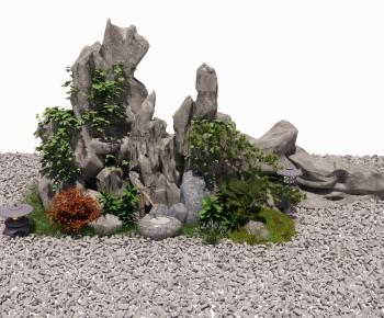 New Chinese Style Rockery Waterscape-ID:671878106