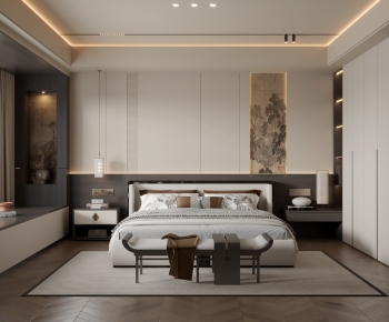 New Chinese Style Bedroom-ID:292439572