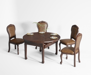 American Style Dining Table And Chairs-ID:972590926