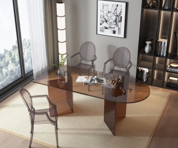 Modern Computer Desk And Chair-ID:918353085