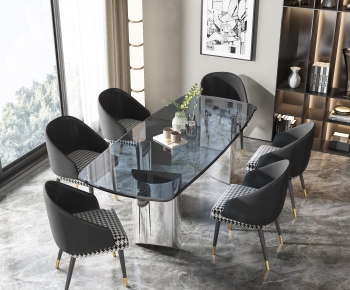 Modern Dining Table And Chairs-ID:435228112