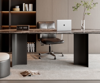 Modern Computer Desk And Chair-ID:489115957