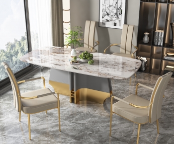 Modern Dining Table And Chairs-ID:300074106