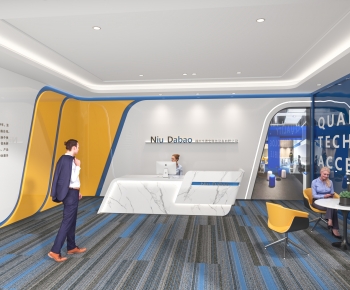 Modern Office Reception Desk-ID:836102017