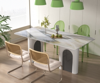 Modern Dining Table And Chairs-ID:381726982