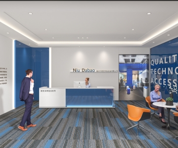 Modern Office Reception Desk-ID:869369546