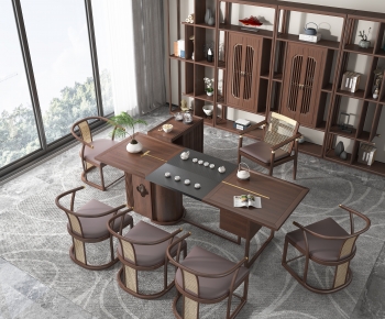 New Chinese Style Tea Tables And Chairs-ID:655164962