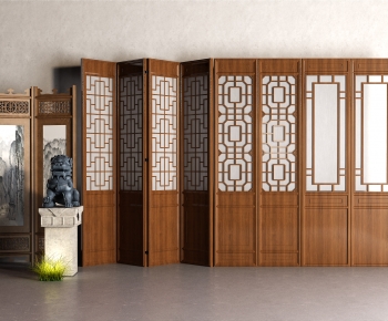 New Chinese Style Wooden Screen Partition-ID:400820975