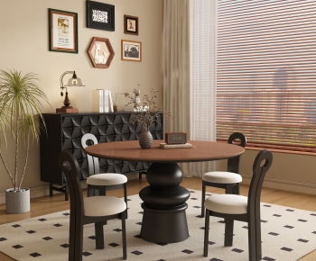 French Style Dining Table And Chairs-ID:902503016