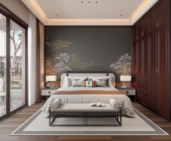 New Chinese Style Bedroom-ID:339910035