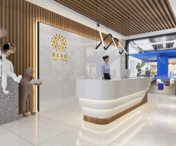 Modern Office Reception Desk-ID:786675939