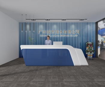 Modern Office Reception Desk-ID:113570765