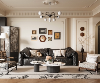 French Style A Living Room-ID:839566953